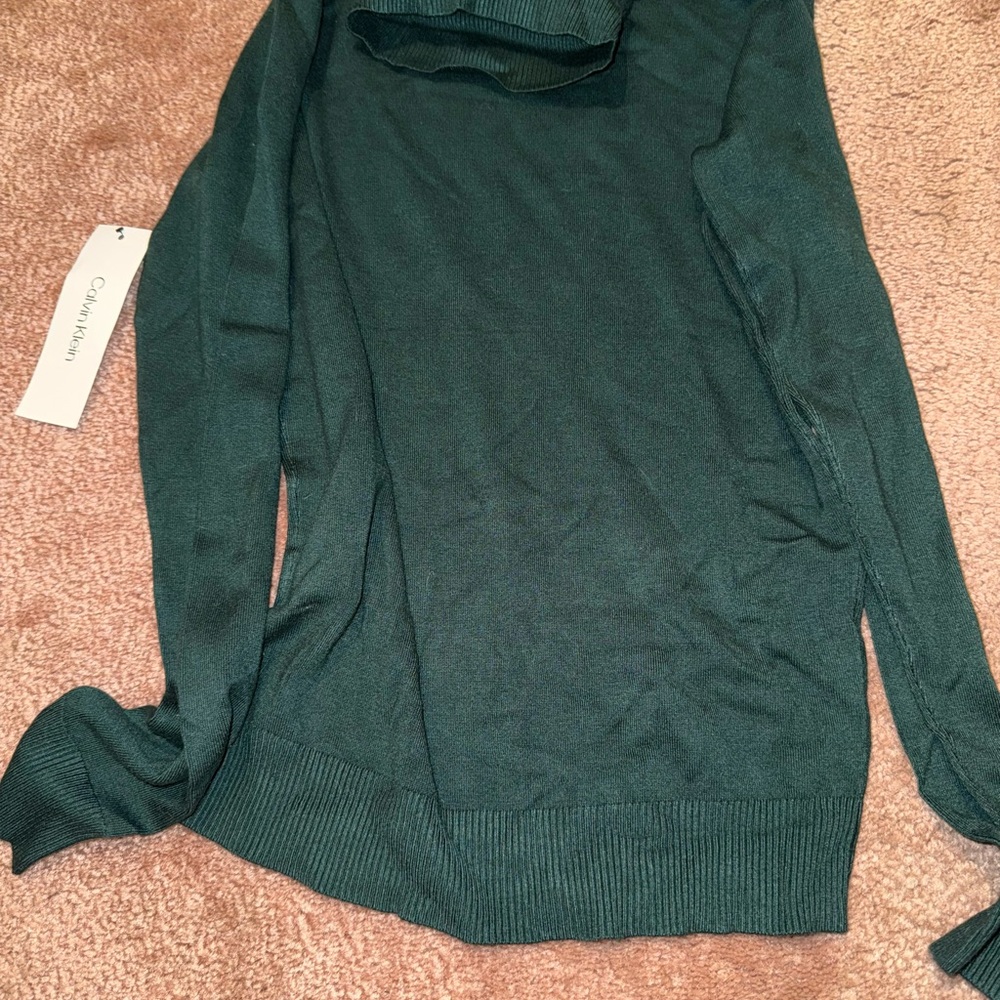 Calvin Klein Deep Green Turtleneck Sweater - Picture 3 of 3